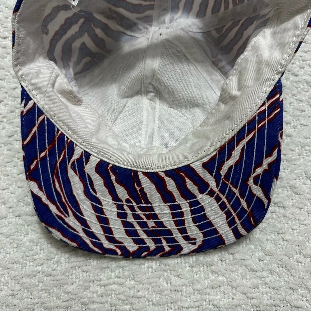 Busch Beer Tiger Pattern Blue Red Snap Back Cap Hat - Picture 5 of 9